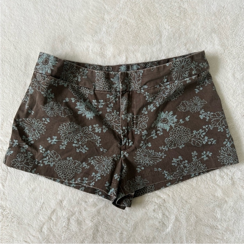 J.Crew Women’s Preloved Vintage Brown Floral Chino Shorts, Size 8 - Picture 6 of 6